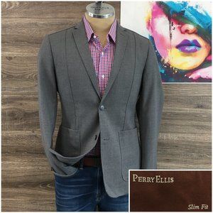 Perry Ellis Sport Coat Blazer Men's Sports Jacket Wool Size 38R Slim  Two Button
